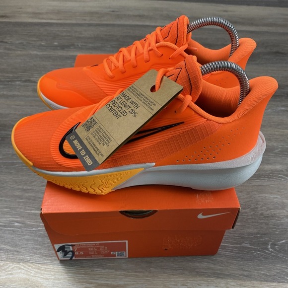 Nike Precision VII 7‎ Men Orange Men Basketball Hoopers Shoes FN4322-800 Sz 7 main image 8